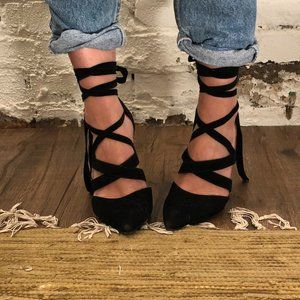 Lace up heels multiway